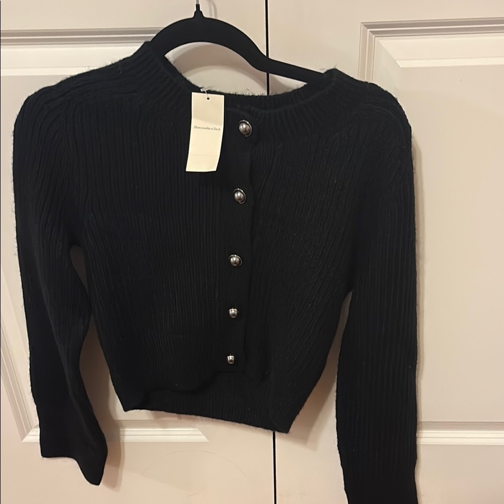 Abercrombie & Fitch Black Knit Cardigan